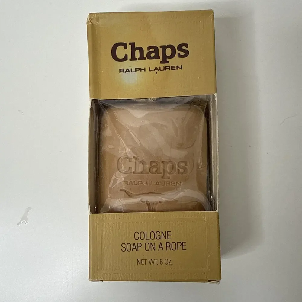 1979 Ralph Lauren CHAPS Men Natural Cologne 2.5 oz 75 ml Soap On a Rope